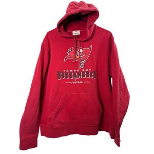 Tampa Bay Buccaneers Fanatics Hoodie Mens L Football NFL Pullover Red